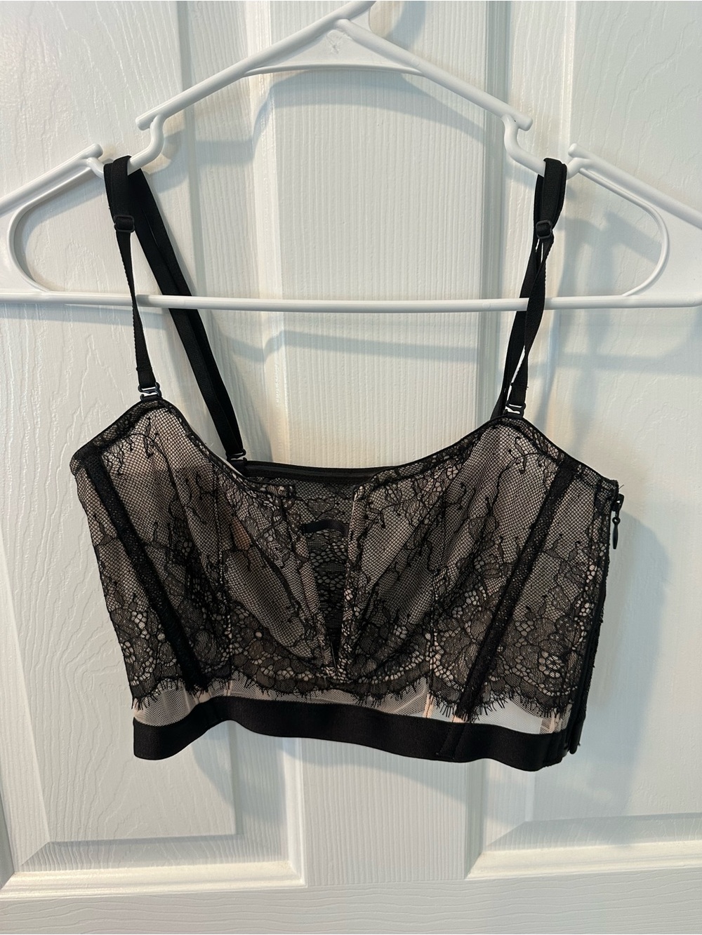 Victoria's Secret Black Lace Longline Bralette